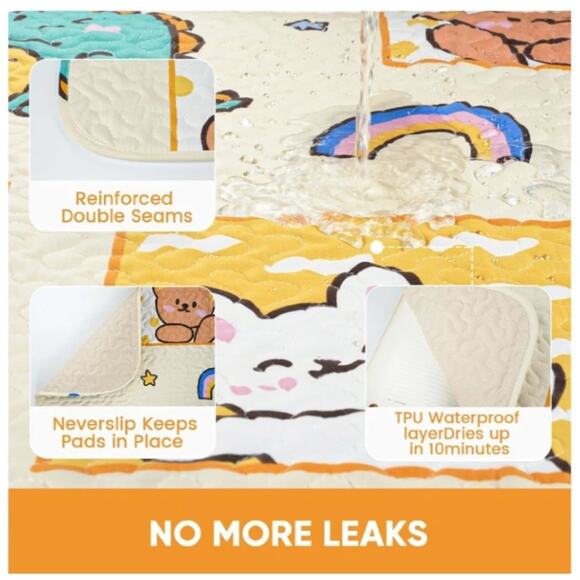 PJYucien Washable Pee Pads for Dogs, 33'' Per Side 89'' Diagonal Octagonal PJYuc - Picture 3 of 6